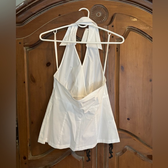 NWT Ann Taylor White Backless Blouse (8) - Picture 2 of 2